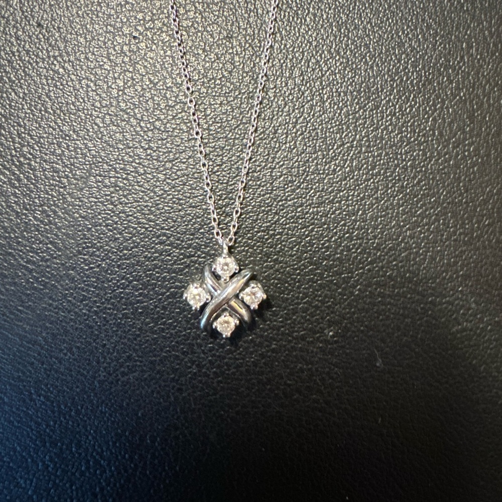 Tiffany Lynn pendant necklace in Platinum & Diamond. Sold private sale